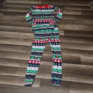 Christmas Theme Pajamas Size 12 New Unisex! Twins! TWO SETS